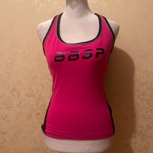bebe Hot Pink and Black Tank Top